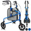 3 Wheel Walker Rollator - Lightweight Foldable Walking Transport 