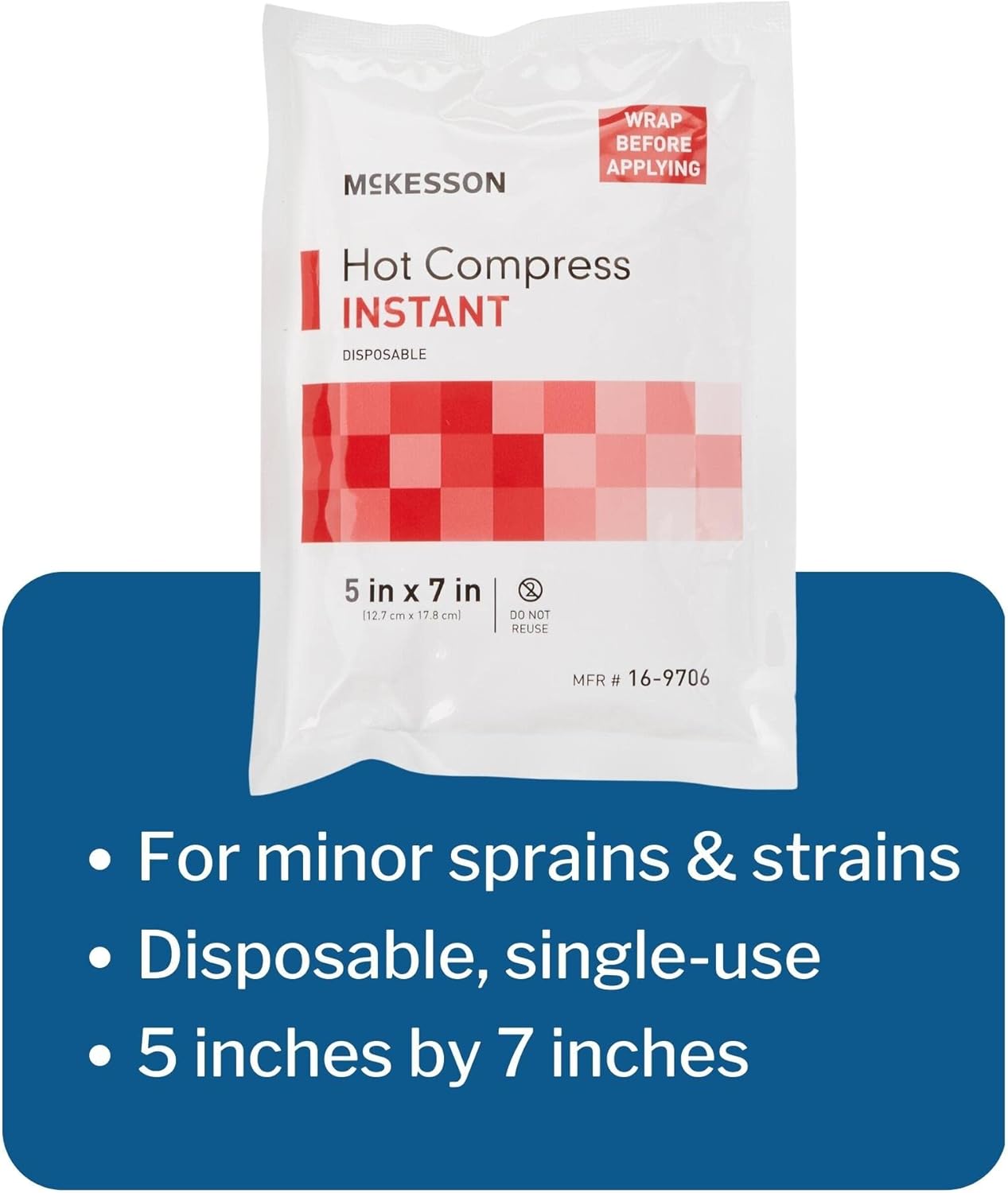 Instant Hot Pack McKesson General Purpose Small Plastic Disposable