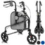 3 Wheel Walker Rollator - Lightweight Foldable Walking Transport 