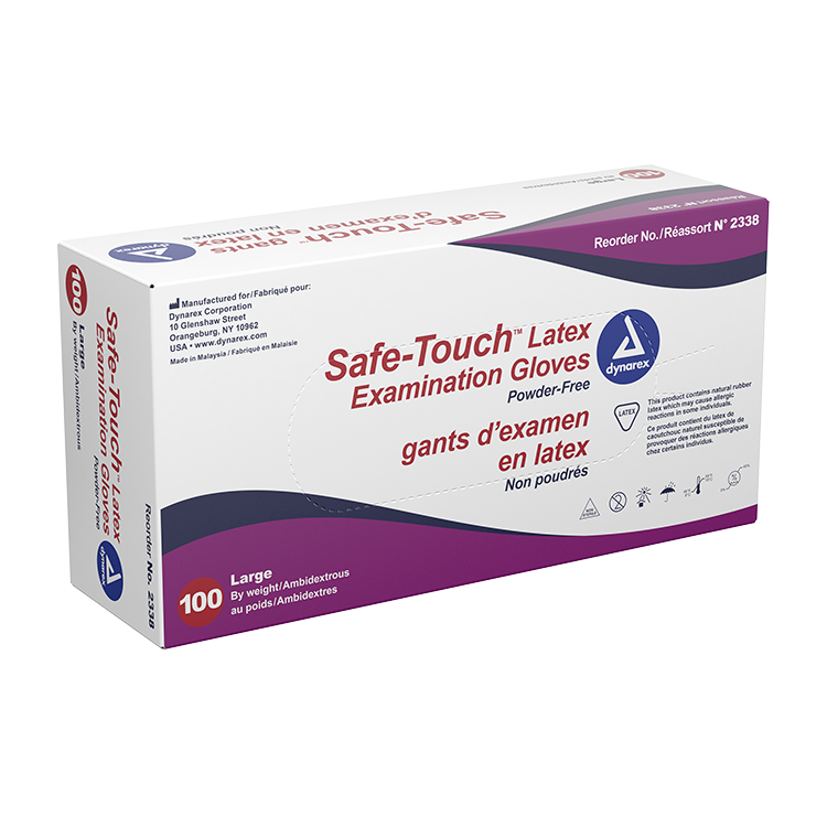 Safe-Touch Latex Exam Gloves