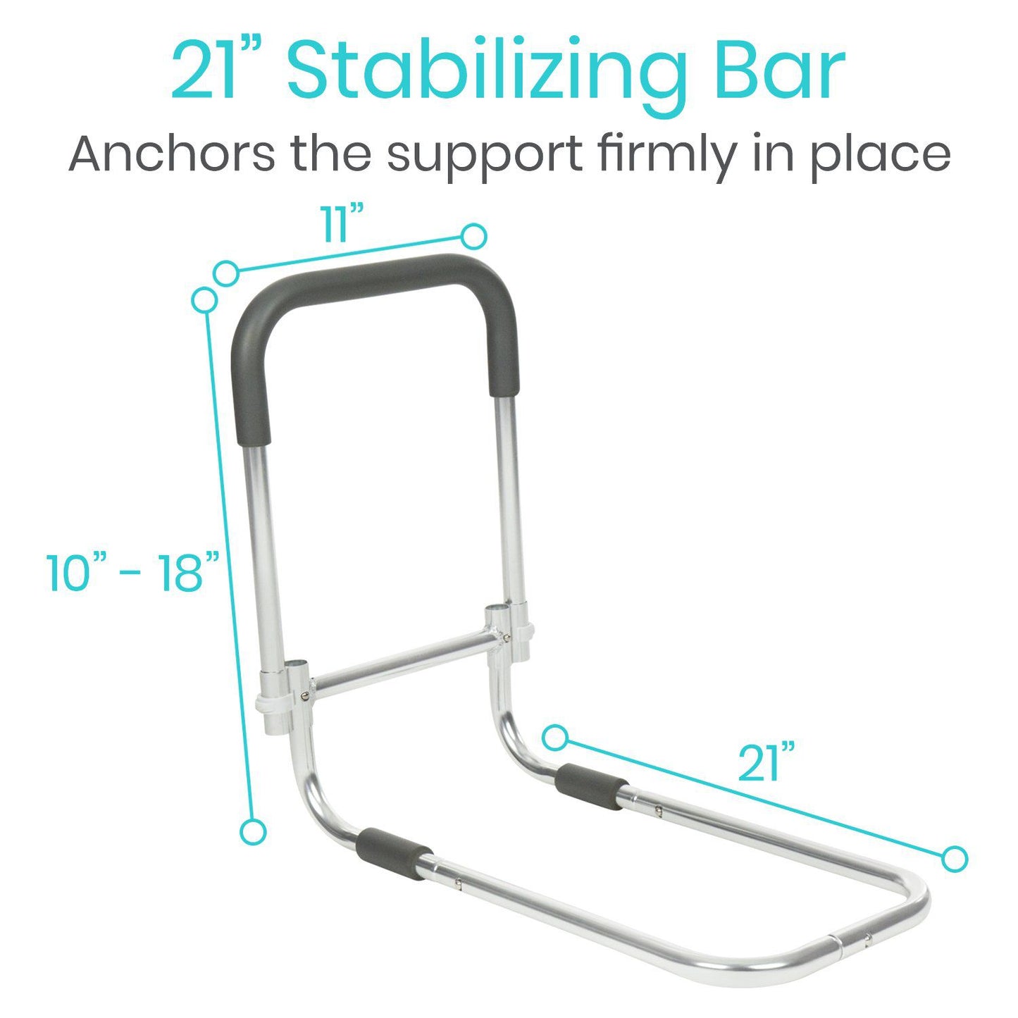 Compact Bed Rail Stabilizing Bar