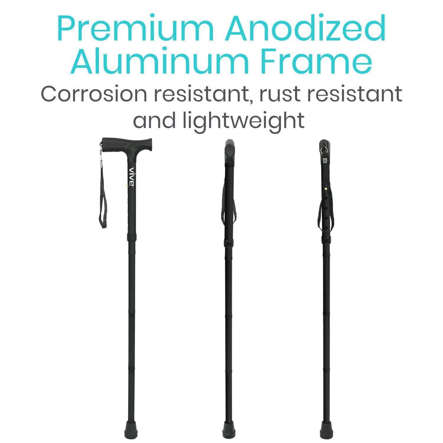 Folding Cane | Premium Anodized Aluminum Frame