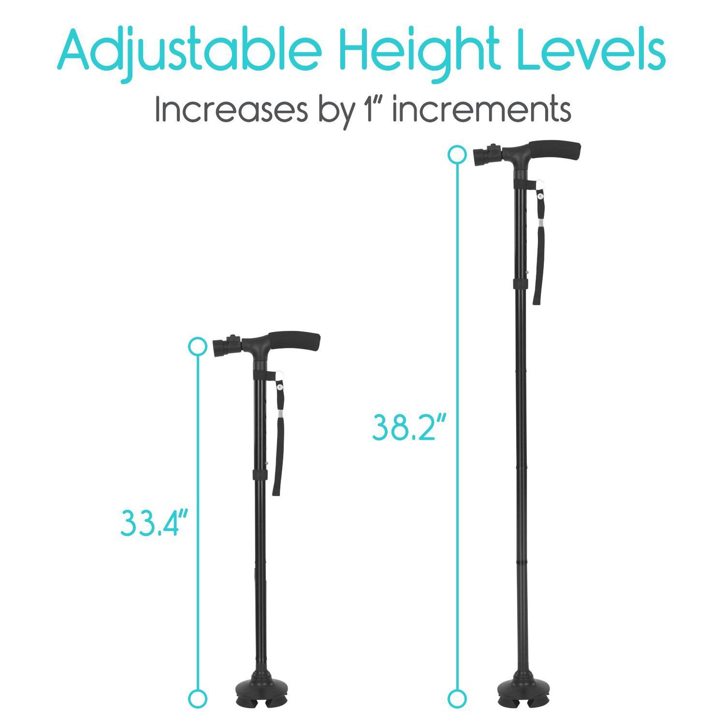 LED Folding Cane | Adjustable Height Levels