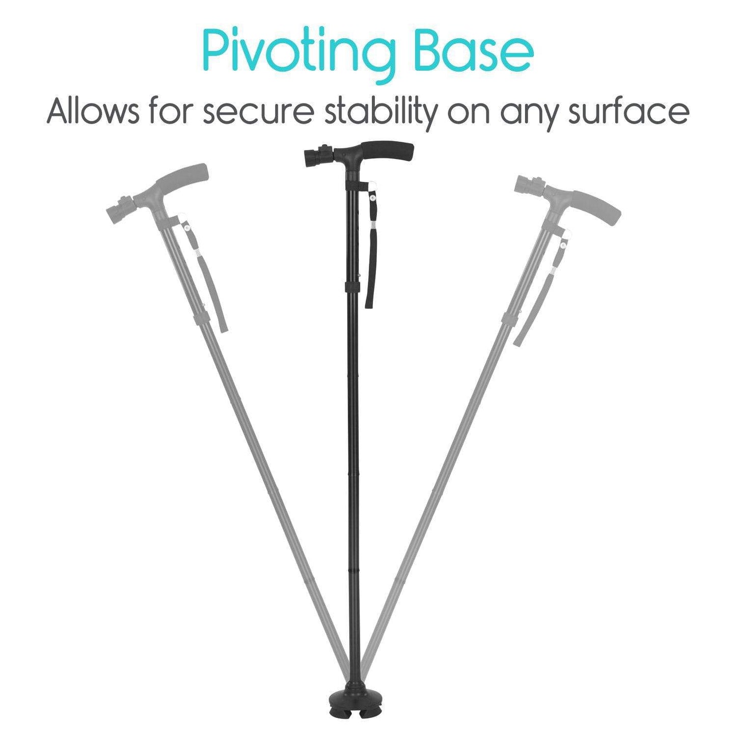 LED Folding Cane | Pivoting Base