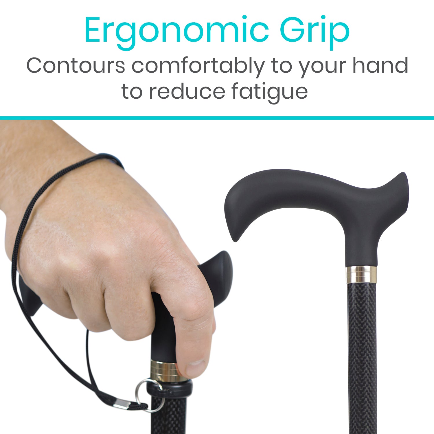 Carbon Fiber Standing Cane | Ergonomic Grip