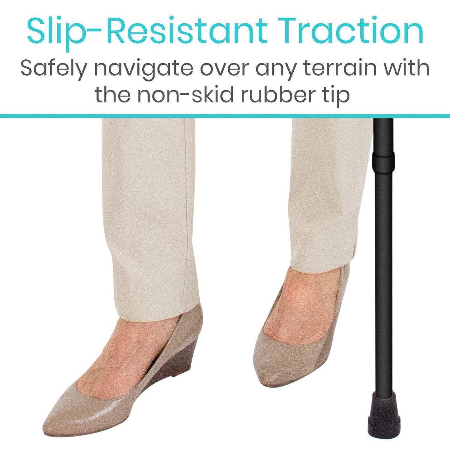 Offset Cane | Slip-Resistant Traction