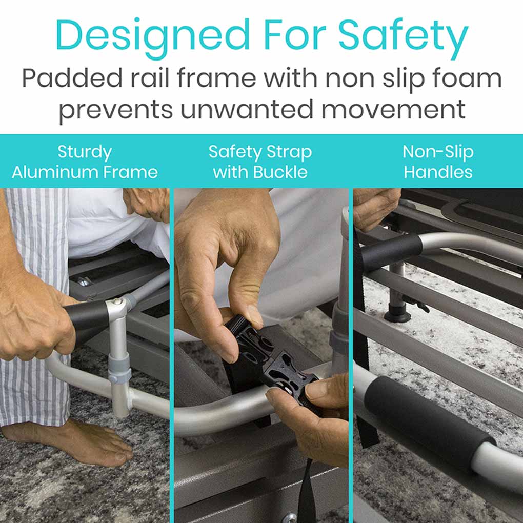 Non-Slip Handles-Bed Assist Foot Bar