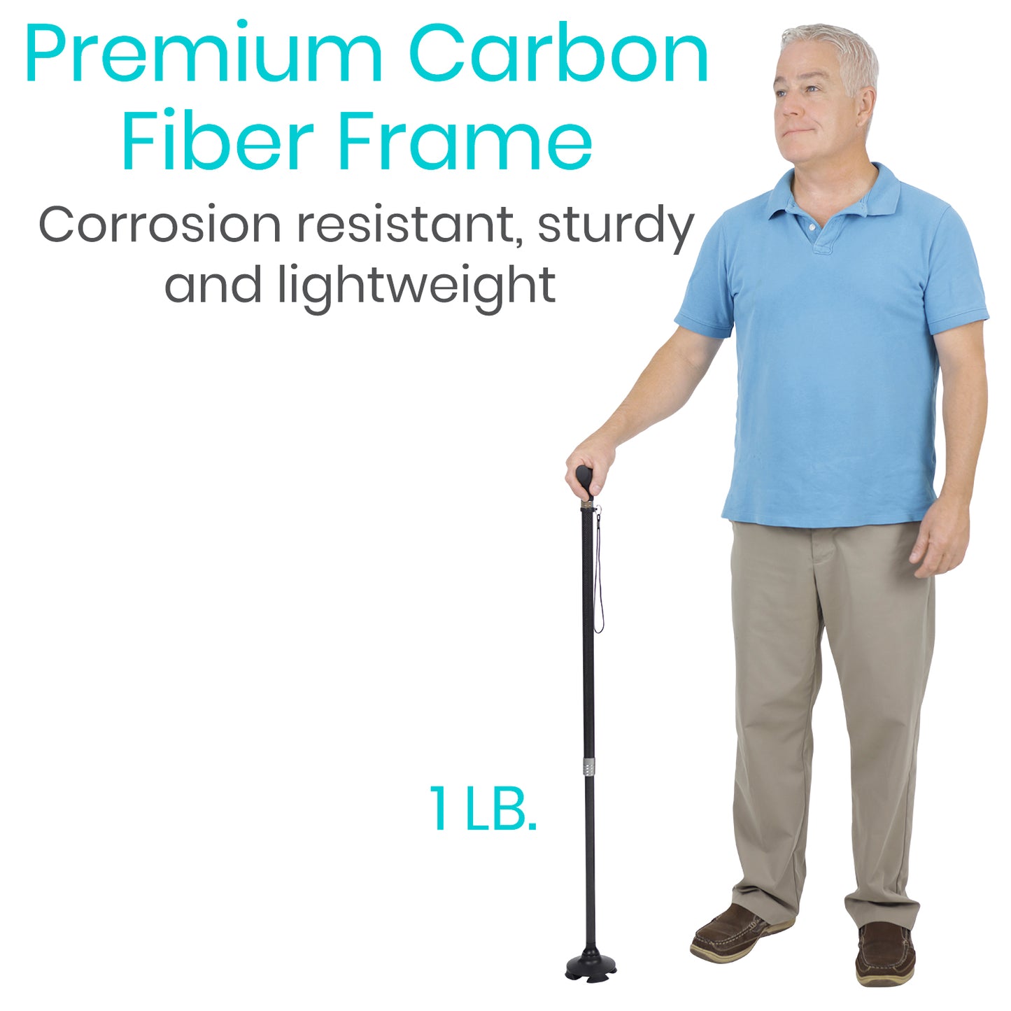 Carbon Fiber Standing Cane | Premium Carbon Fiber Frame