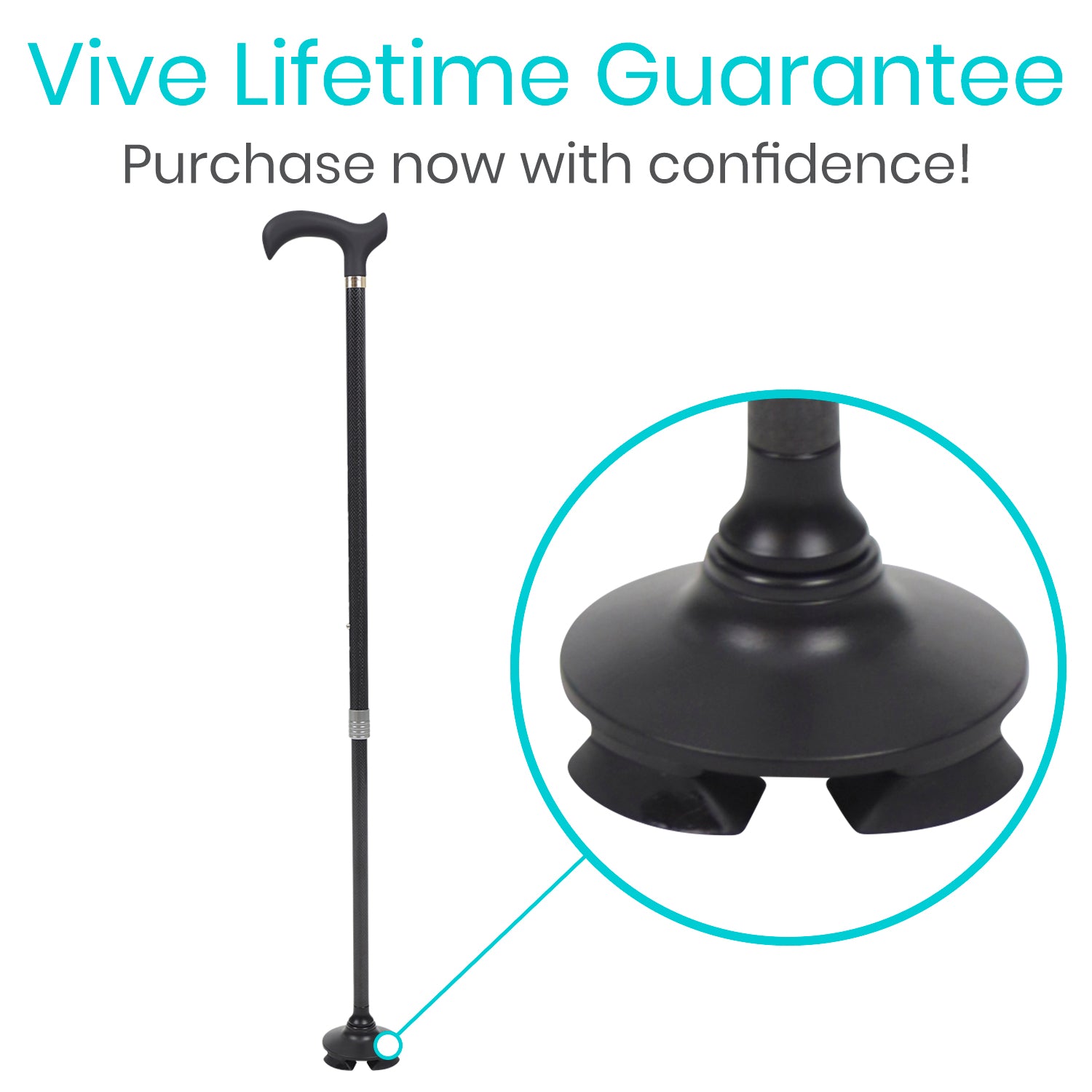 Carbon Fiber Standing Cane | Vive Lifetime Guarantee