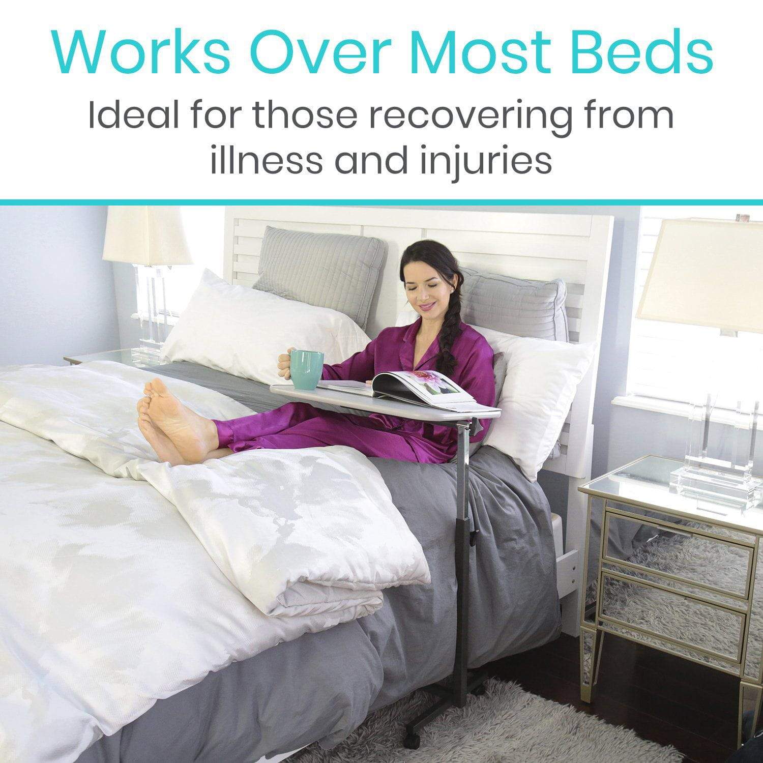 Compact Overbed Table Works over most beds