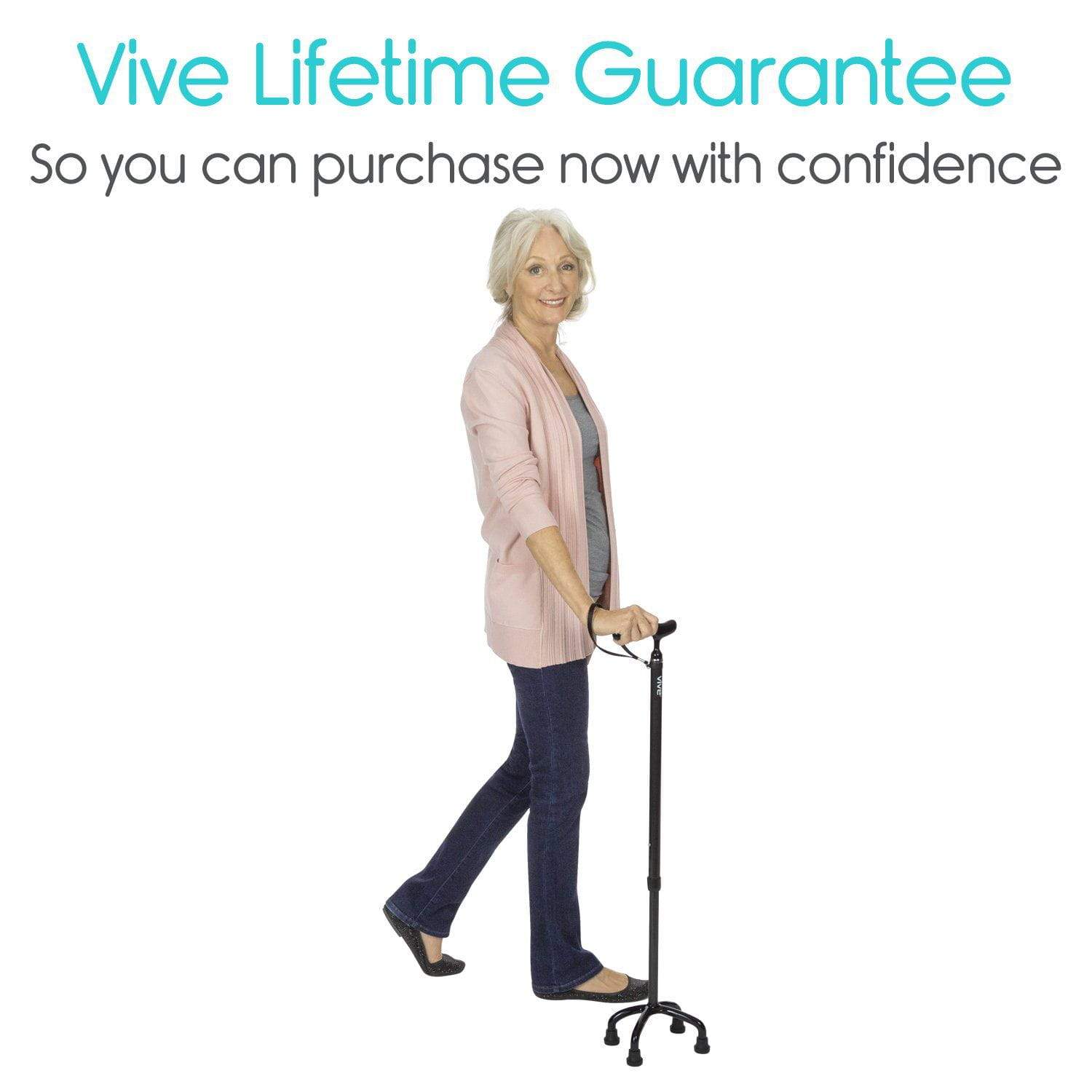  Carbon Fiber Quad Cane | Vive Lifetime Guarantee