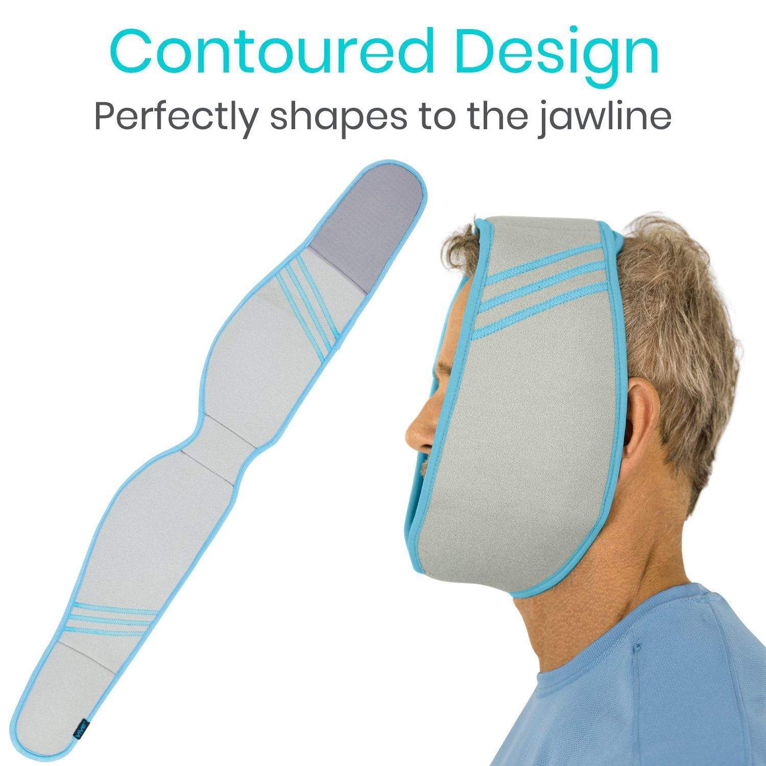 Contoured Design Perfectly shapes to the jawline