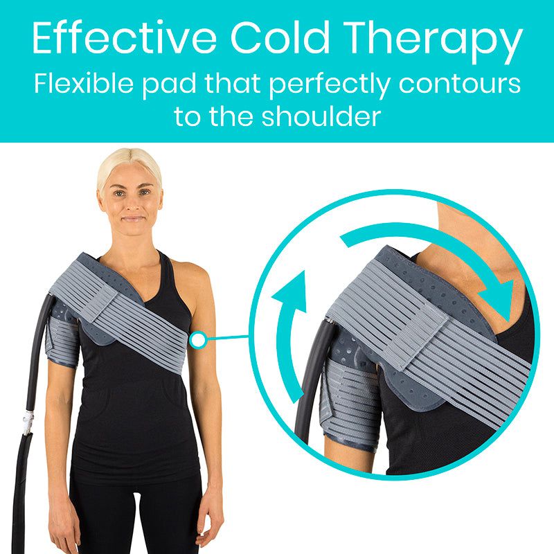 Effective Cold Therapy Flexible pad that perfectly contours to the shoulder