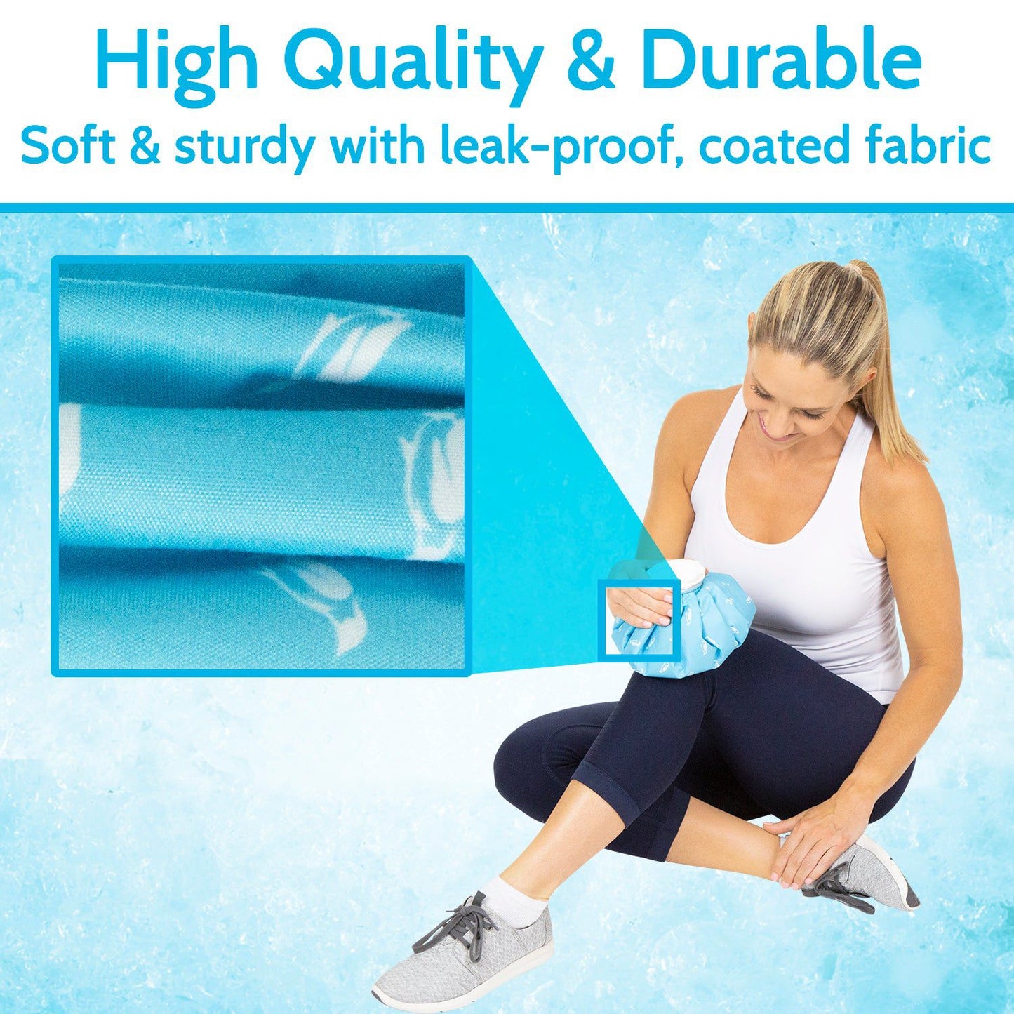 Ice Bags High Quality and Durable Soft and sturdy with leak-proof, coated fabric