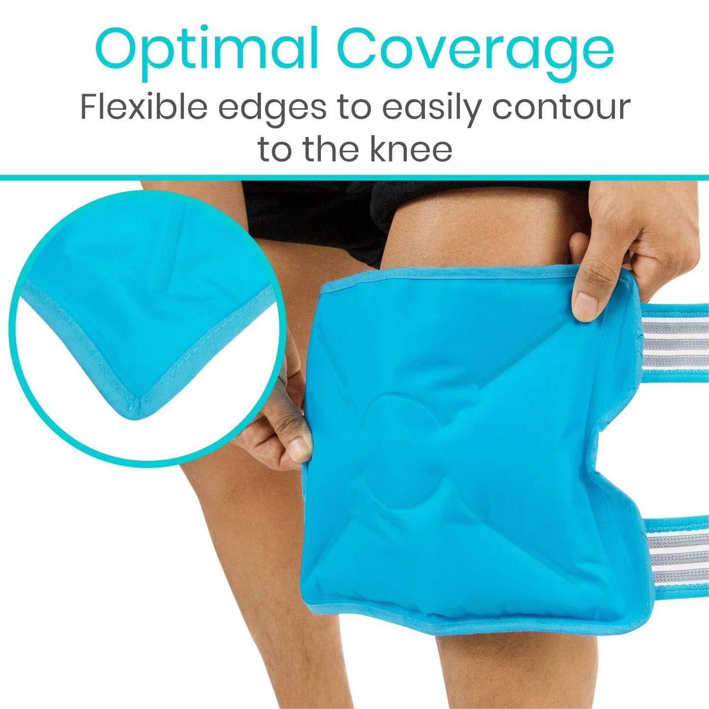 Knee Ice Pack provides optimal coverage.